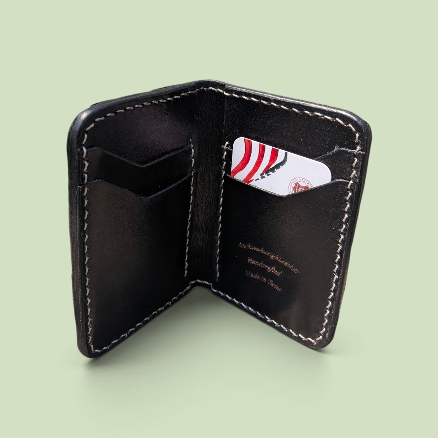 Black American Alligator Leather Wallet | Handcrafted Exotic EDC | AnchorsAweighLeather