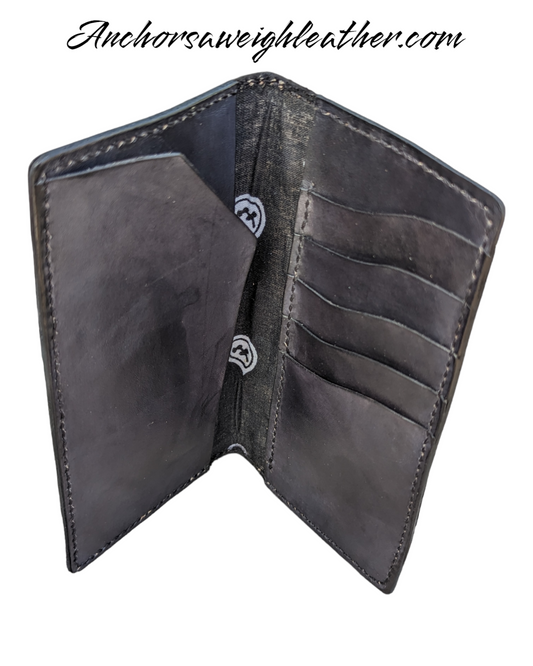 Long Wallet, Mens Wallet, Roper Wallet, leather wallet AnchorsAweighLeather