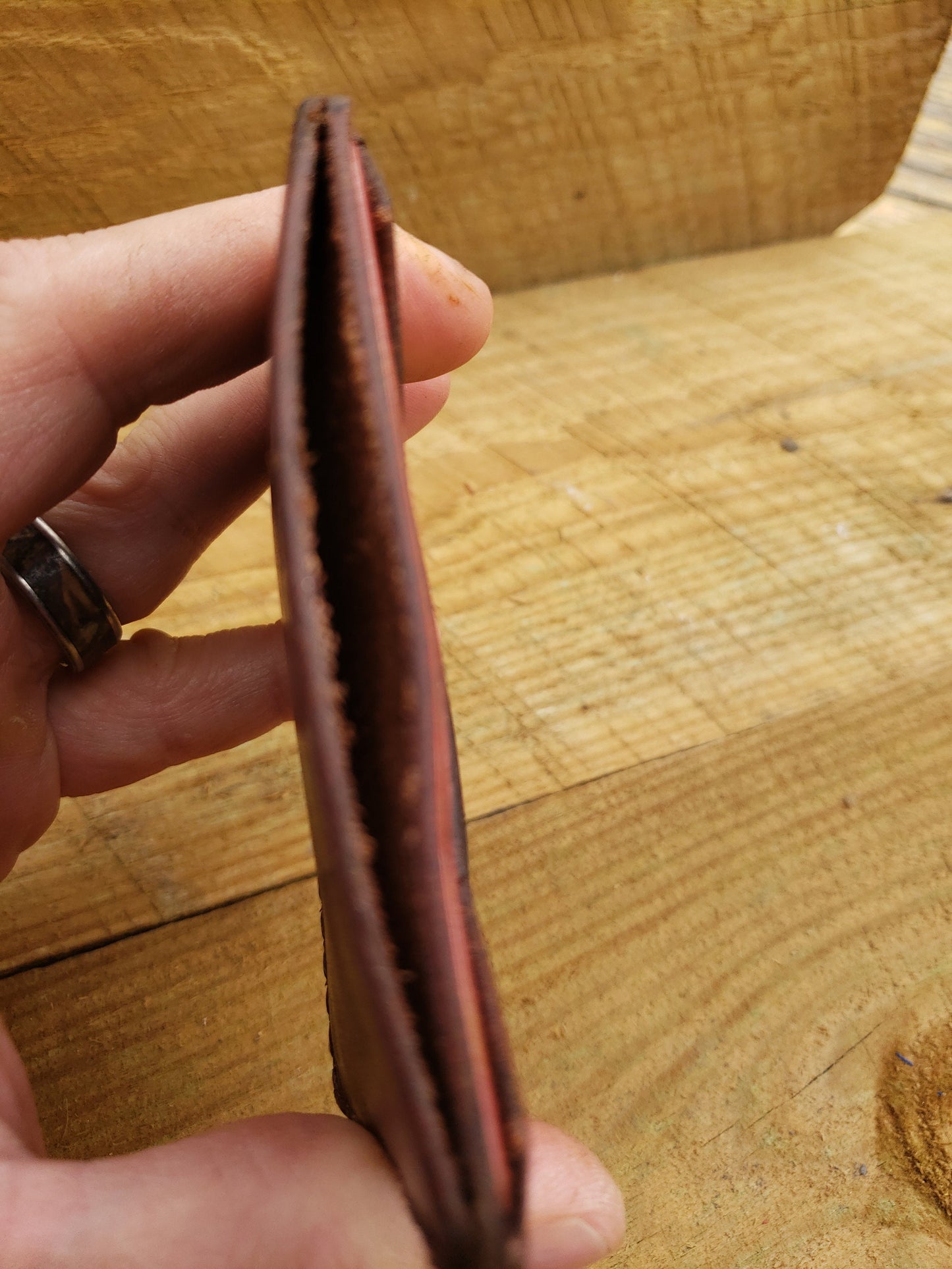 Slim Leather Elite Card Holder, Minimalist Card Wallet, Mens Wallet AnchorsAweighLeather
