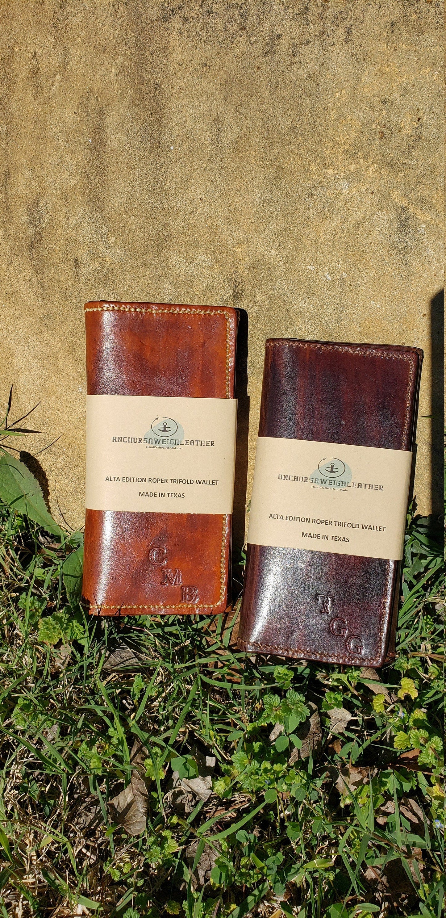 Roper Inspired Trifold Wallet, Trifold Wallet, Alta Edition Trifold Wallet, Wallet, EDC AnchorsAweighLeather