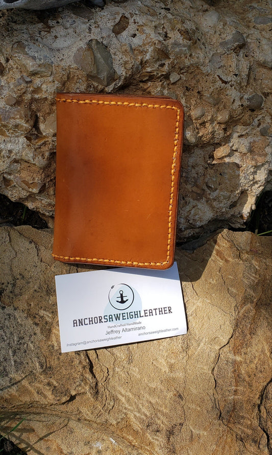 Western Vertical Wallet, Minimalist wallet, EDC, Wallet AnchorsAweighLeather