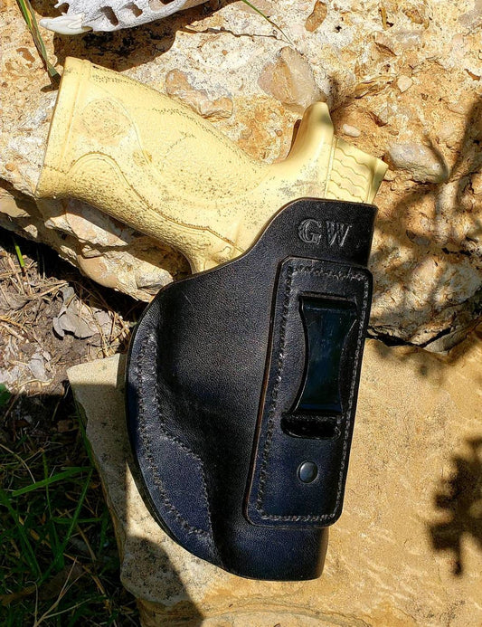 Leather IWB holster, CCW Holster, EDC, Leather Holster, Holster AnchorsAweighLeather