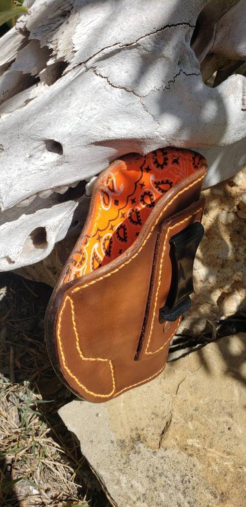 Custom Leather IWB holster, Leather Holster, Conceal Carry Holster AnchorsAweighLeather