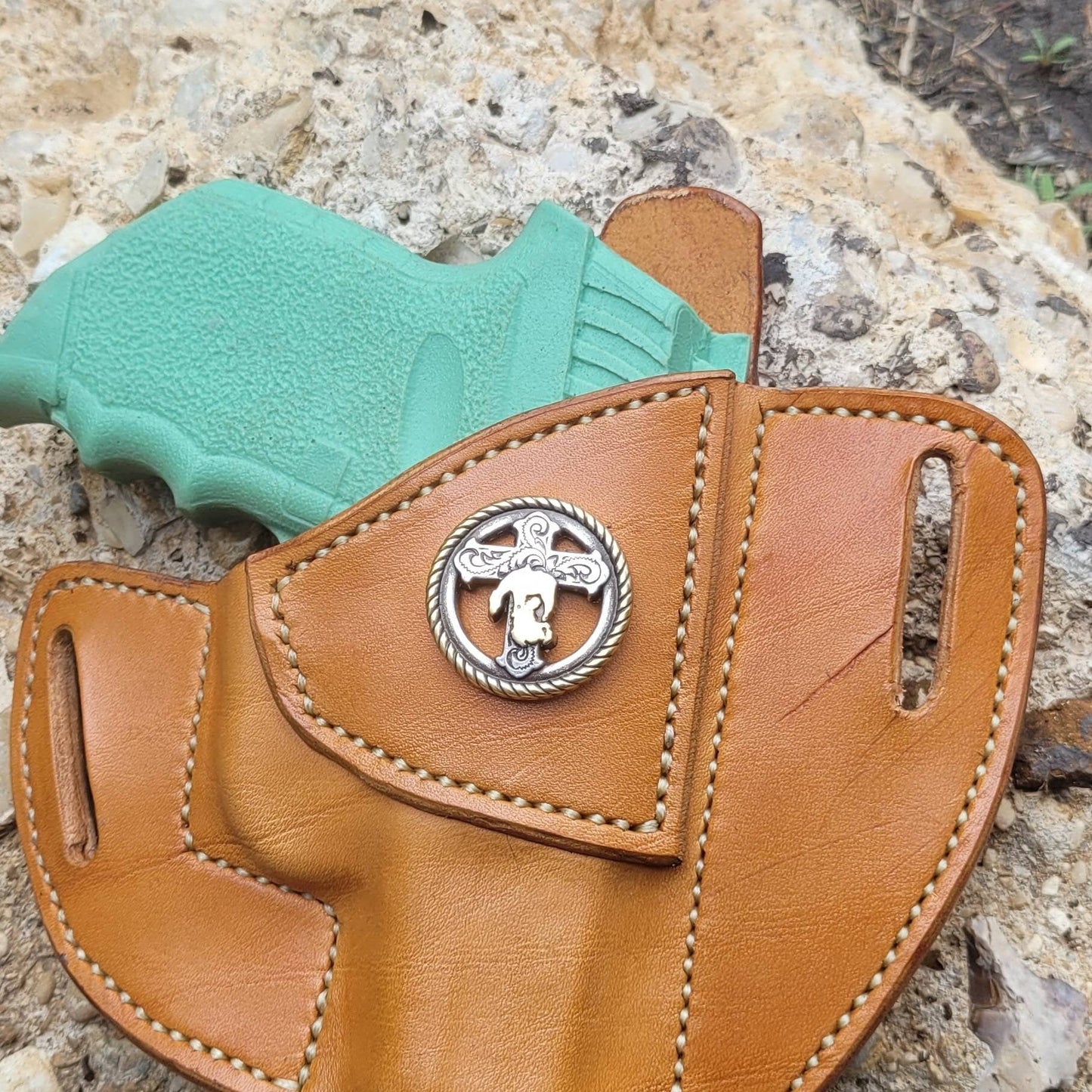The Rancher Saddle Holster, OWB Holster, Leather Holster, Holster, EDC AnchorsAweighLeather