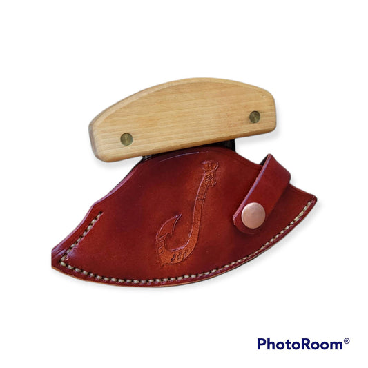 ULU knife sheath, ULU knife scabbard AnchorsAweighLeather