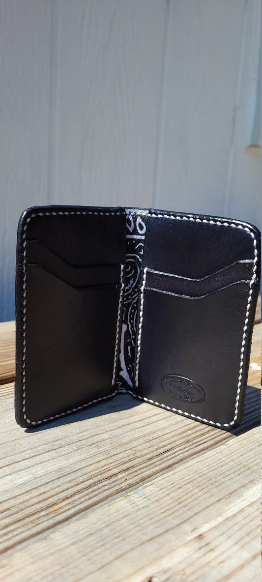 Western Vertical Wallet, Minimalist wallet, EDC, Wallet, The Gentleman Wallet AnchorsAweighLeather