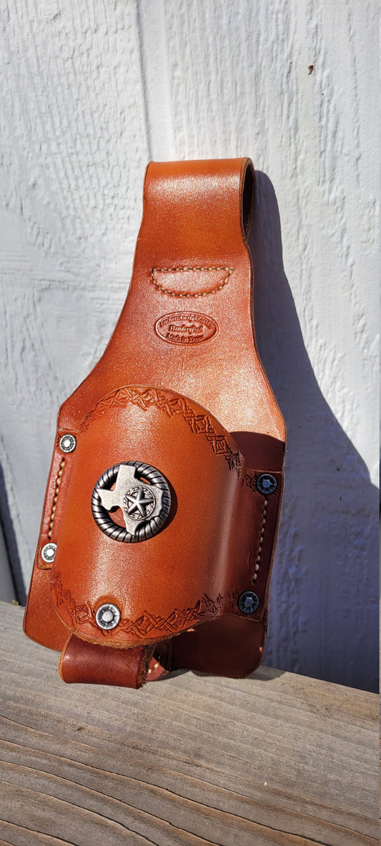 Leather Beer Holster, Beer Accessory, BBQ Accessory AnchorsAweighLeather