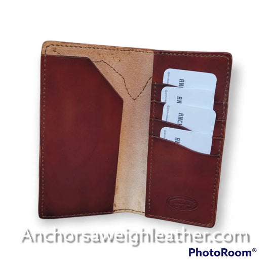 Long Wallet, Roper Wallet, Mens Wallet, Men's leather wallet AnchorsAweighLeather