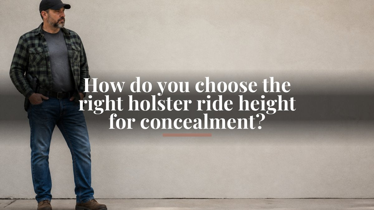 How do you choose the right holster ride height for concealment?