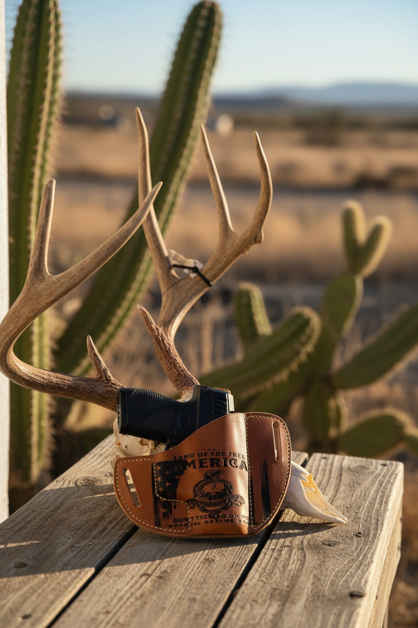 The Patriot Saddle Holster, Pancake Holster AnchorsAweighLeather
