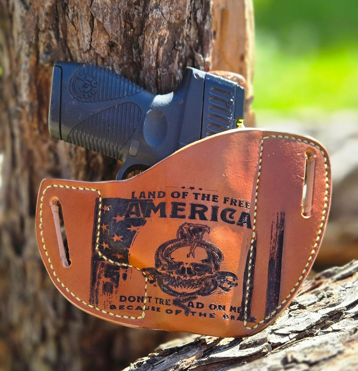 The Patriot Saddle Holster, Pancake Holster AnchorsAweighLeather