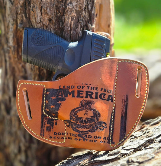 The Patriot Saddle Holster, Pancake Holster AnchorsAweighLeather