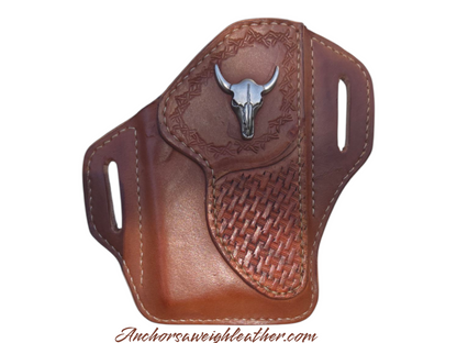 Leather Phone Holster RAVEN Edition AnchorsAweighLeather