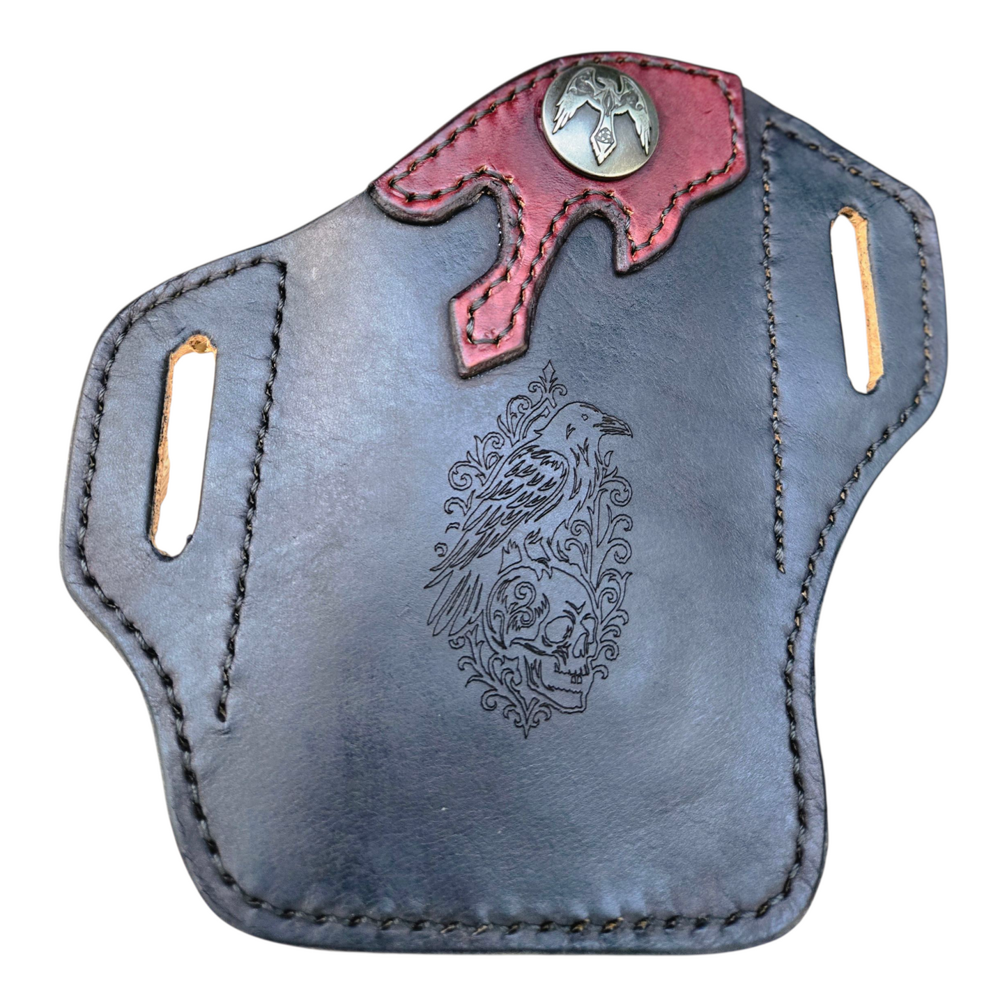 Leather Phone Holster RAVEN Edition AnchorsAweighLeather
