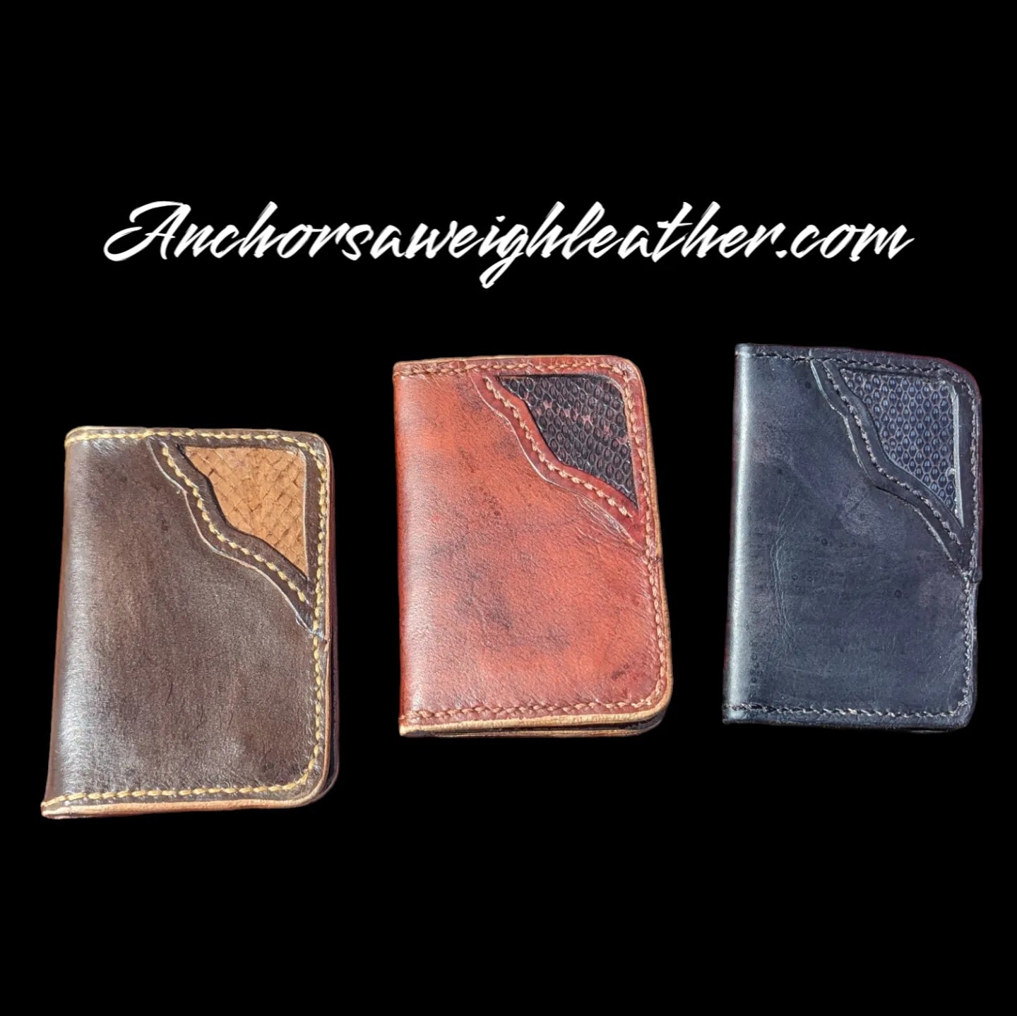 Copy of Leather Bifold Wallet, Minimalist Leather Wallet, EDC, wallet AnchorsAweighLeather