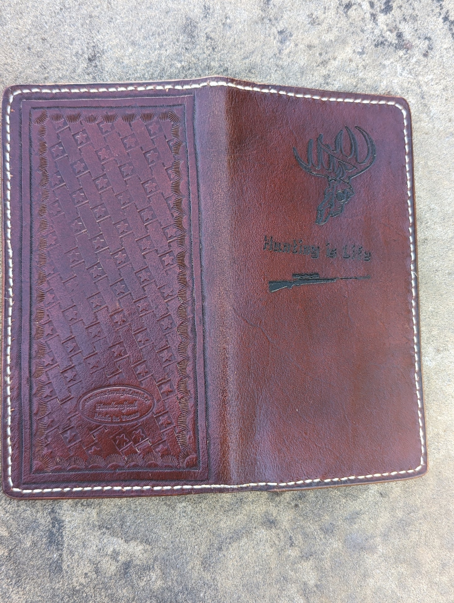Roper Wallet, Long Wallet, Hunting is Life Wallet, Wallet, EDC AnchorsAweighLeather