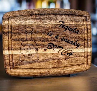 Acacia Cutting & Serving Board AnchorsAweighLeather