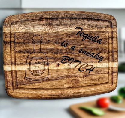 Acacia Cutting & Serving Board AnchorsAweighLeather