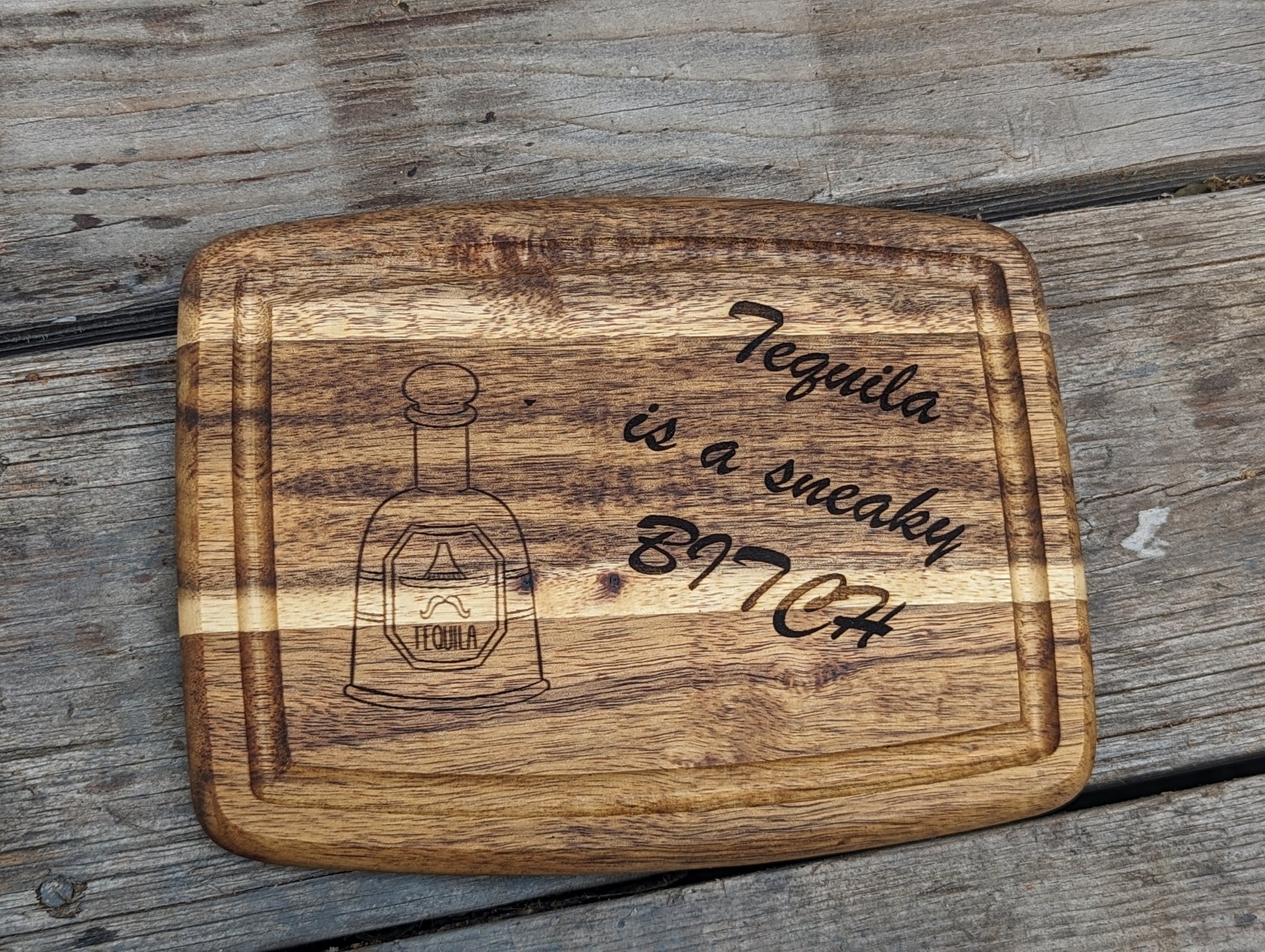 Acacia Cutting & Serving Board AnchorsAweighLeather