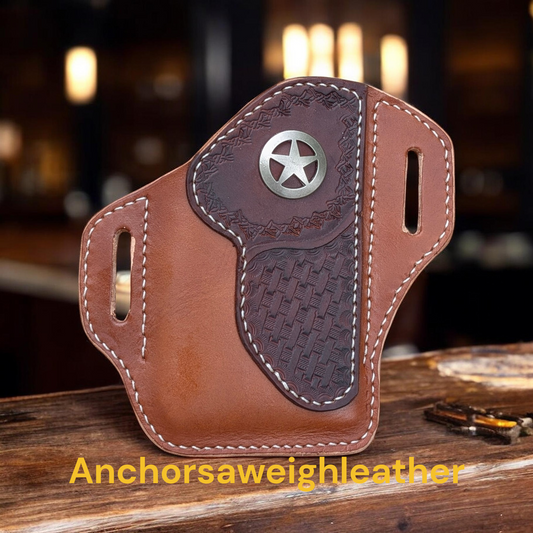 Leather Phone Holster Rancher II Edition AnchorsAweighLeather