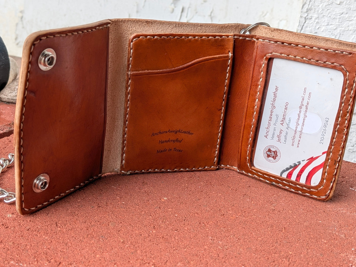 Biker Wallet, Chain Wallet AnchorsAweighLeather