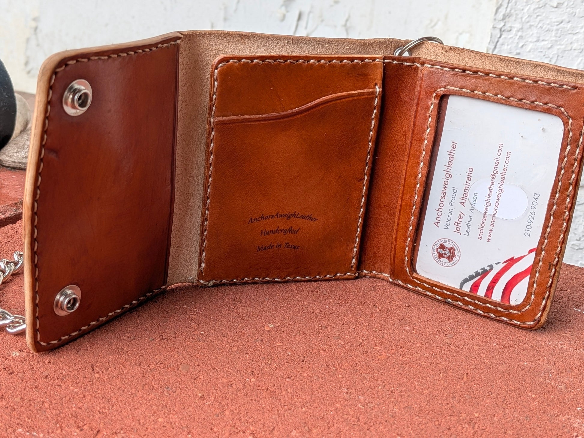 Biker Wallet, Chain Wallet AnchorsAweighLeather