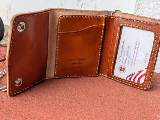 Biker Wallet, Chain Wallet AnchorsAweighLeather