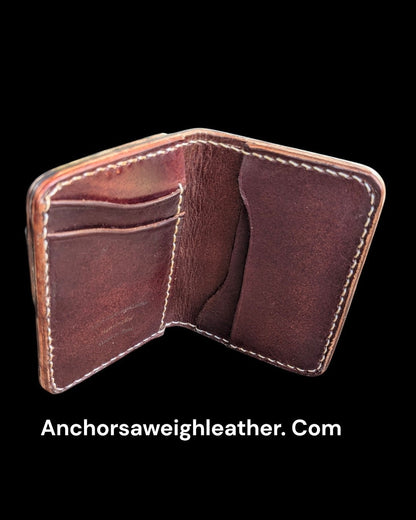Handmade American Alligator Leather Wallet, BrownExotic Wallet AnchorsAweighLeather