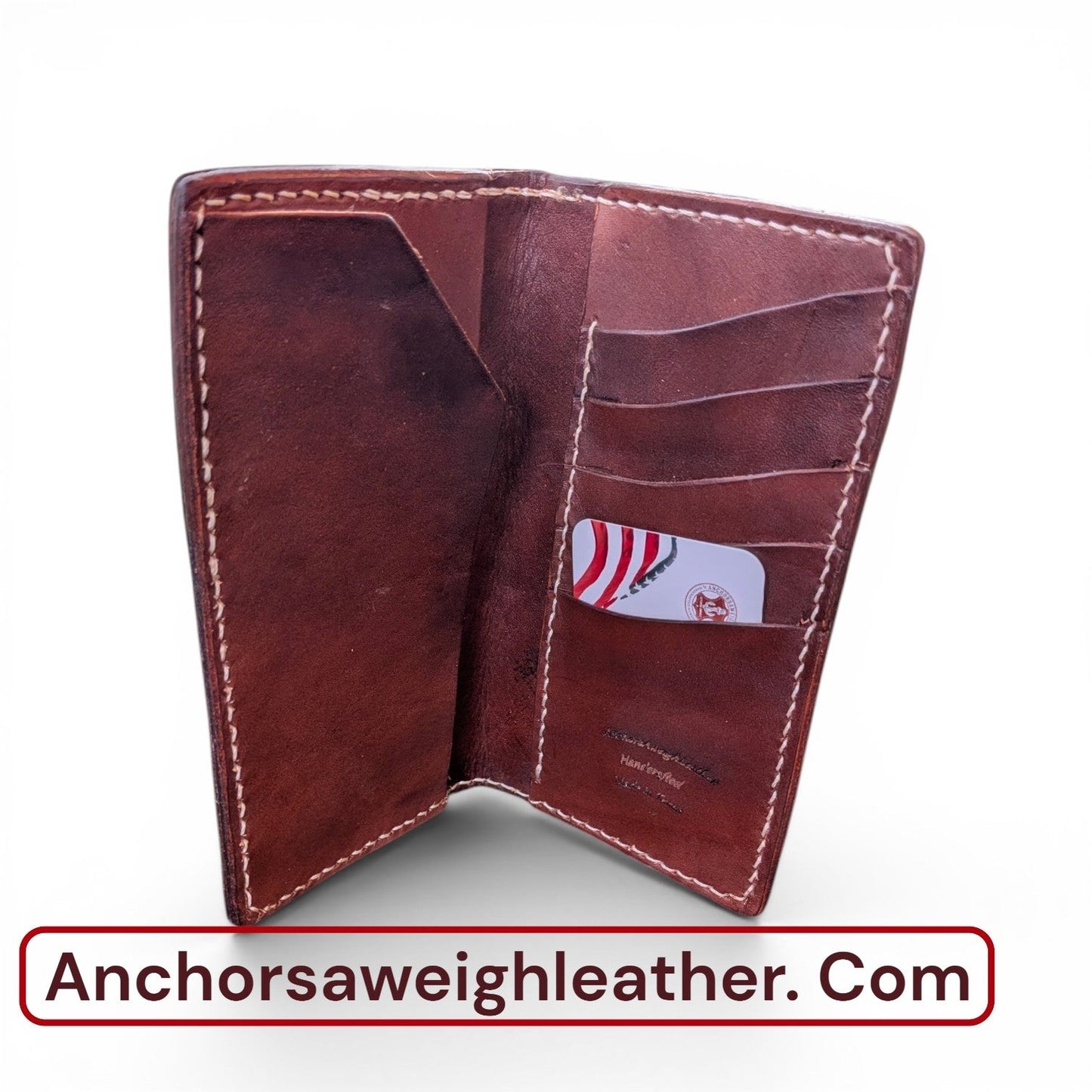 Handmade Genuine Brown Alligator Long Wallet for Men AnchorsAweighLeather