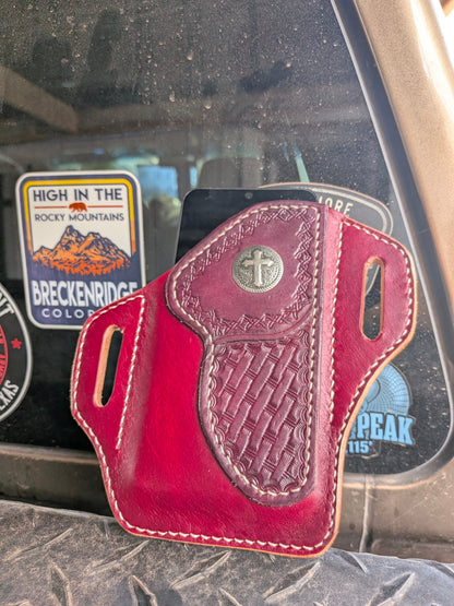 Leather Phone Holster Rancher II Edition AnchorsAweighLeather