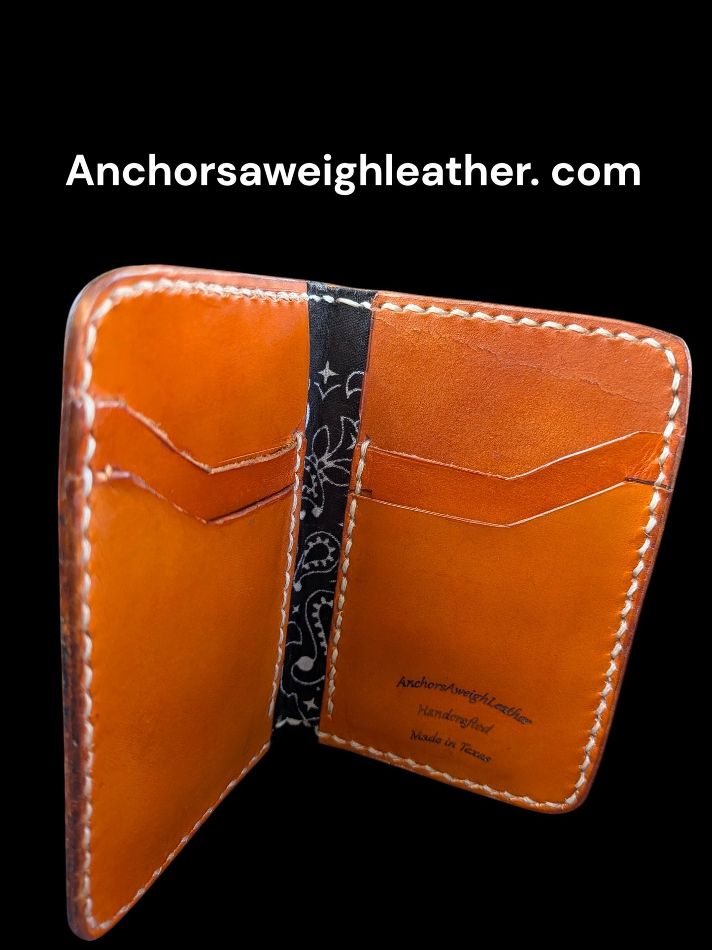 The Longhorn Minimalist Wallet: Hand Stitched Slim Design