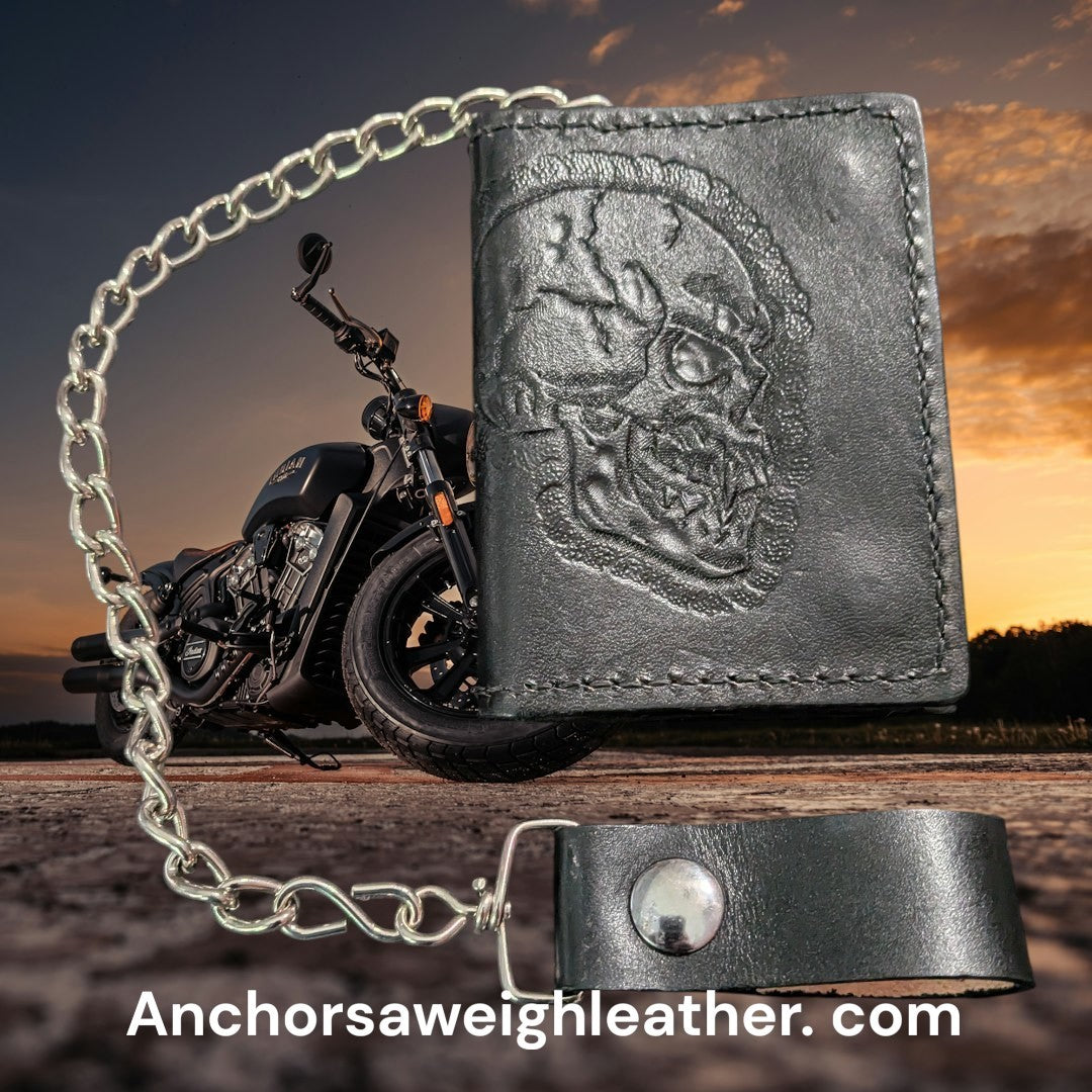 Biker Wallet, Chain Wallet SKULL