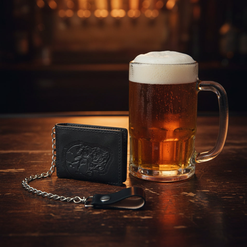Biker Wallet, Chain Wallet SKULL