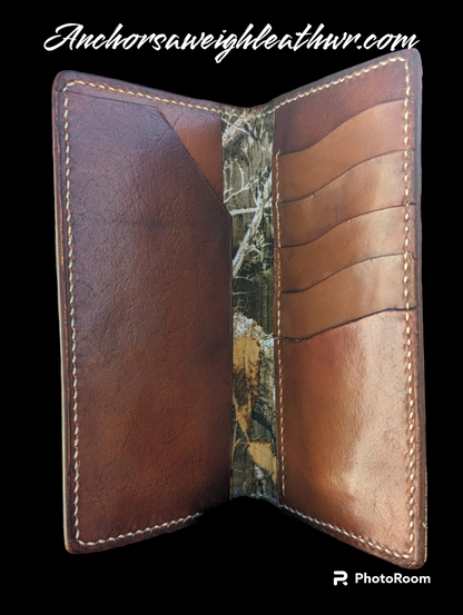 Roper Wallet, Long Wallet, Hunting is Life Wallet, Wallet, EDC AnchorsAweighLeather