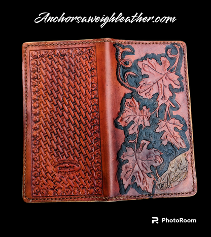 Long Wallet, Mens Wallet, Roper Wallet, leather wallet, EDC wallet AnchorsAweighLeather