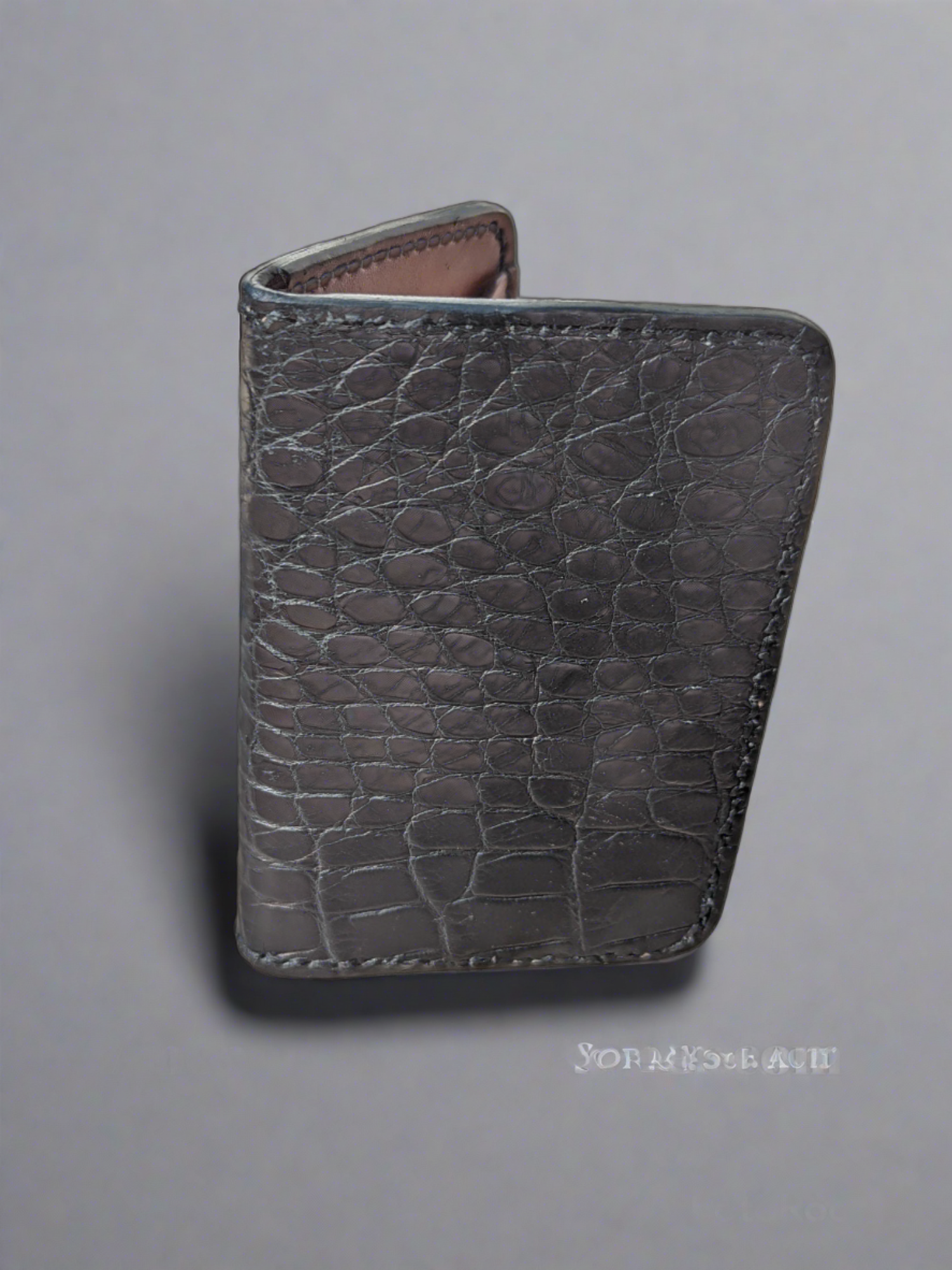 Black Genuine Alligator Skin Men's Vertical Wallet, Minimalist wallet, EDC, Wallet, The Executive Wallet, Premium Wallet AnchorsAweighLeather