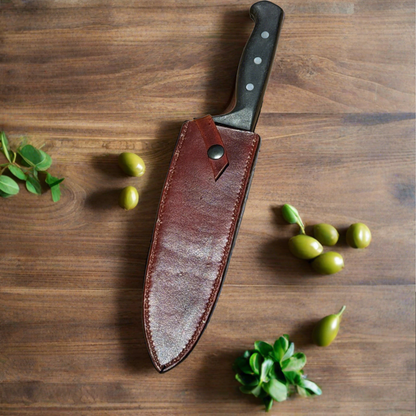 Chefs Knife Leather Sheath, Knife Sheath, leather knife sheath AnchorsAweighLeather