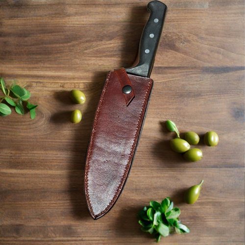 Chefs Knife Leather Sheath, Knife Sheath, leather knife sheath AnchorsAweighLeather