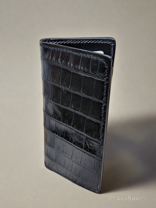 Genuine Alligator Long Wallet for Men, Long Wallet, Wallet for Men, Roper Wallet, luxury leather wallet AnchorsAweighLeather