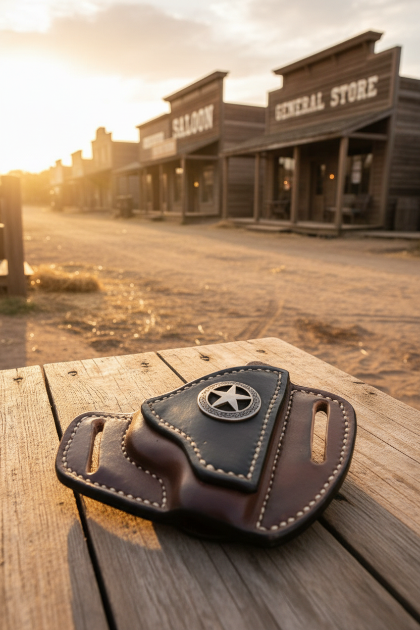 The Cattleman Saddle Holster, Pancake Holster AnchorsAweighLeather