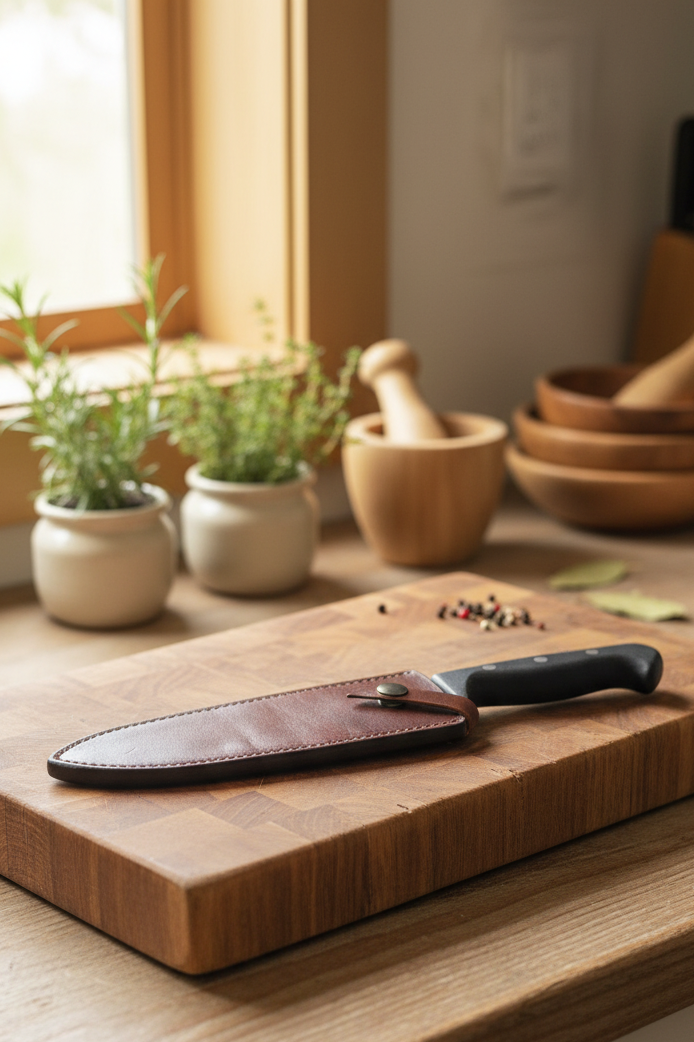 Chefs Knife Leather Sheath, Knife Sheath, leather knife sheath AnchorsAweighLeather