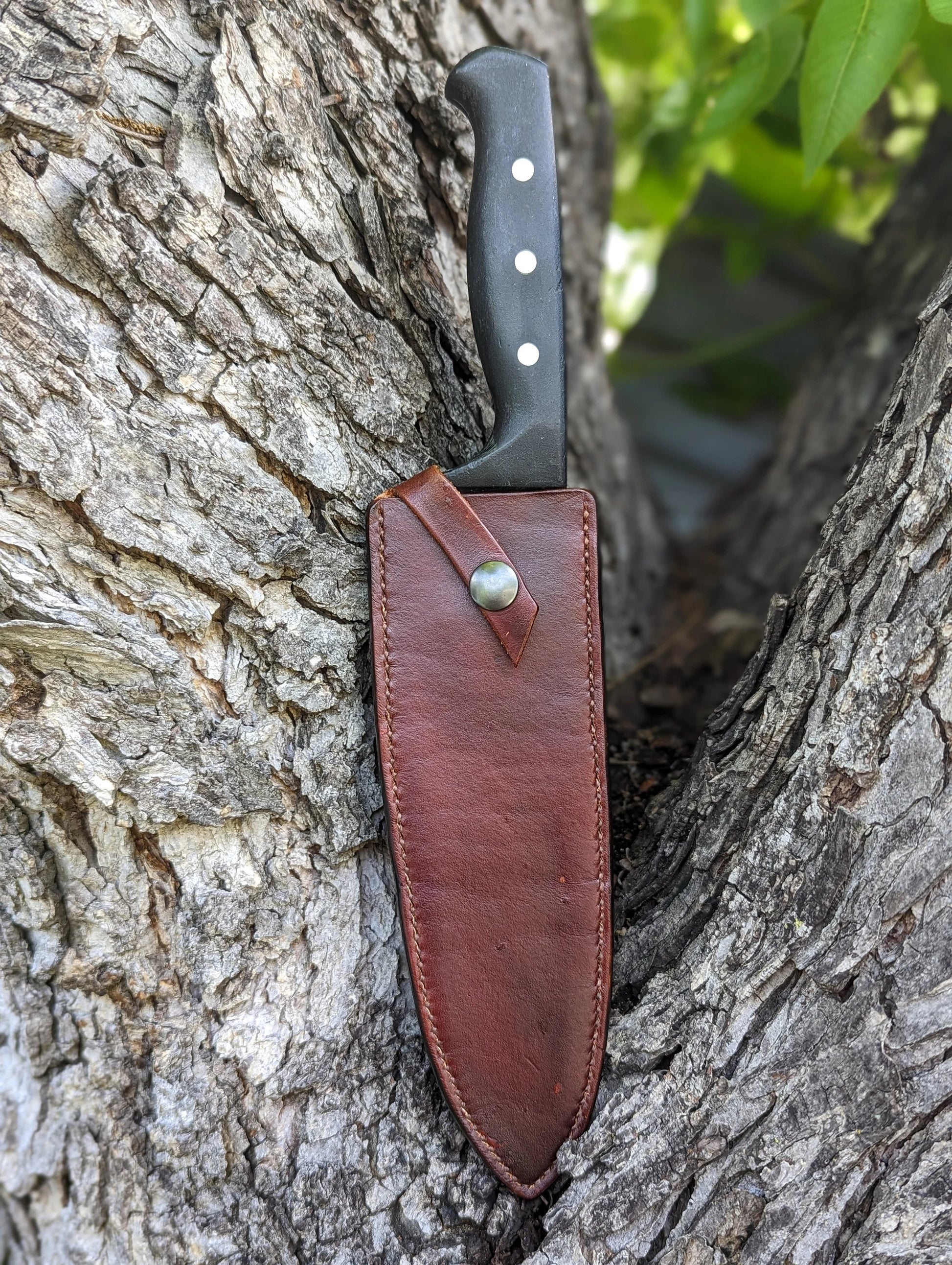 Chefs Knife Leather Sheath, Knife Sheath AnchorsAweighLeather