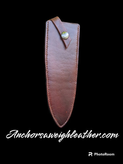 Chefs Knife Leather Sheath, Knife Sheath AnchorsAweighLeather