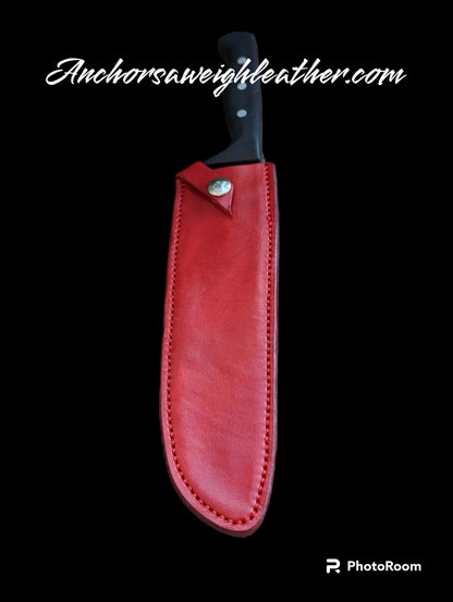 Chefs Knife Leather Sheath, Knife Sheath AnchorsAweighLeather