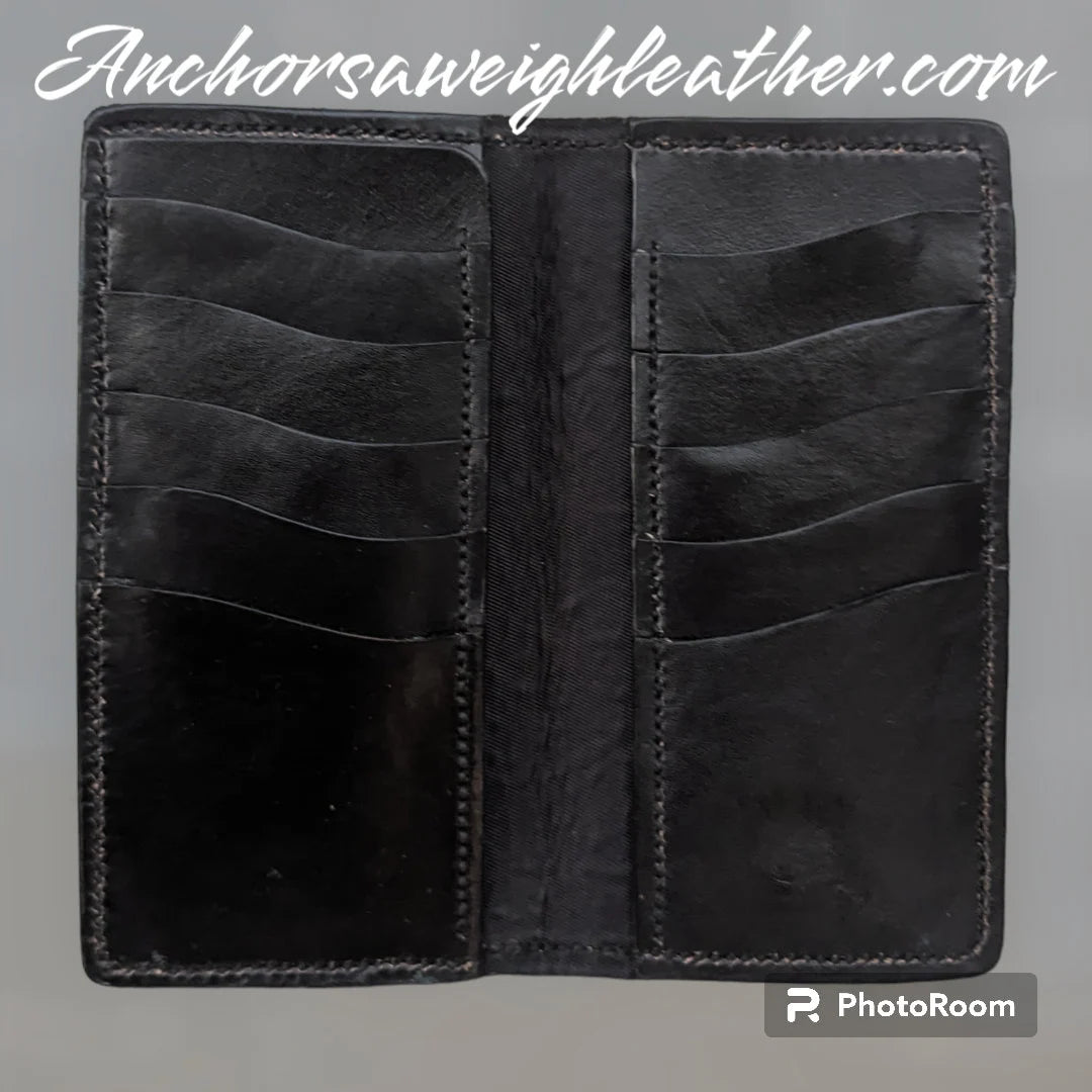 Roper Wallet, Long Wallet, Wallet, EDC AnchorsAweighLeather