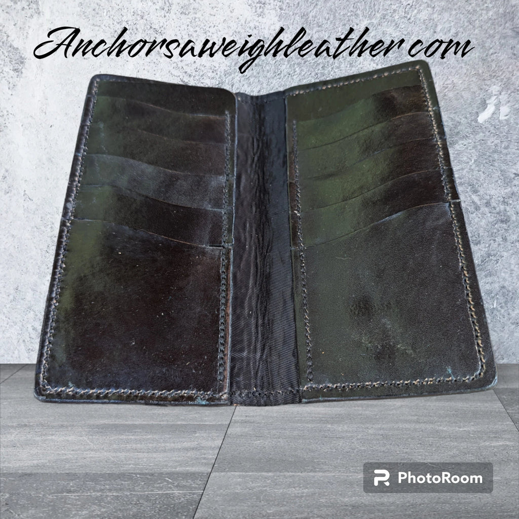 Roper Wallet, Long Wallet, Wallet, EDC AnchorsAweighLeather