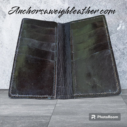 Roper Wallet, Long Wallet, Wallet, EDC AnchorsAweighLeather