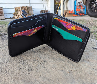 Mens leather wallet, leather wallet, leather billfold AnchorsAweighLeather