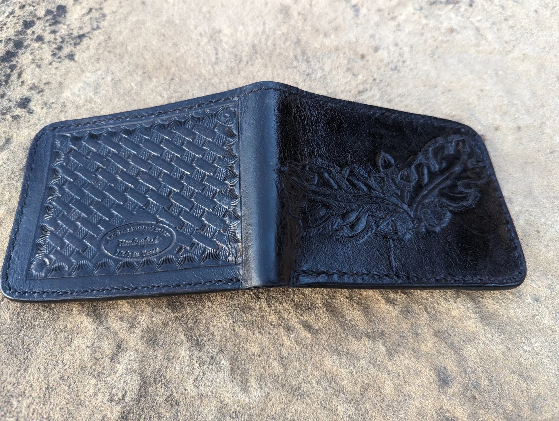 Mens leather wallet, leather wallet, leather billfold AnchorsAweighLeather