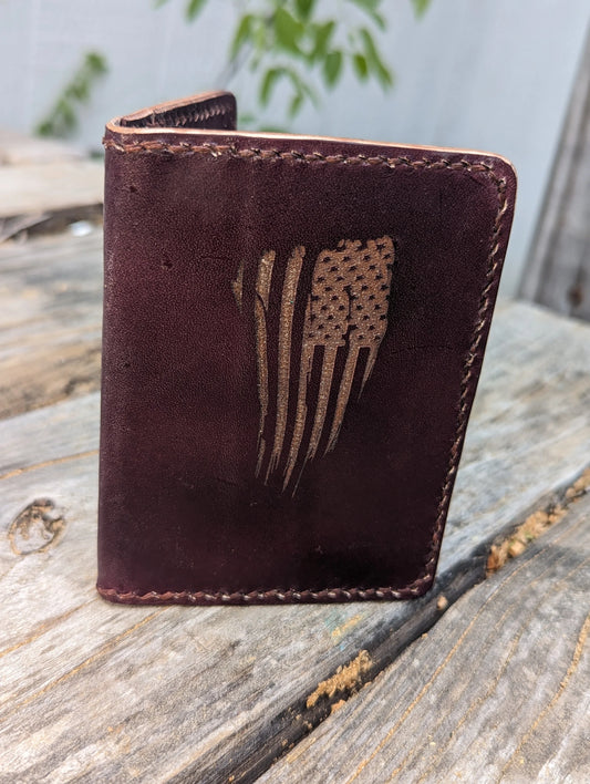 USA Flag Minimalist Wallet, Minimalist Wallet, Wallet, EDC AnchorsAweighLeather